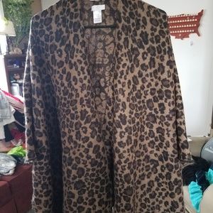 Cheetah print shawl